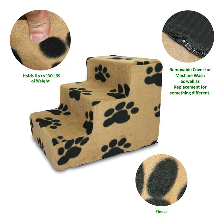 Memory Foam Pet Stairs with Removable Fleece Cover High Quality - Buy ...